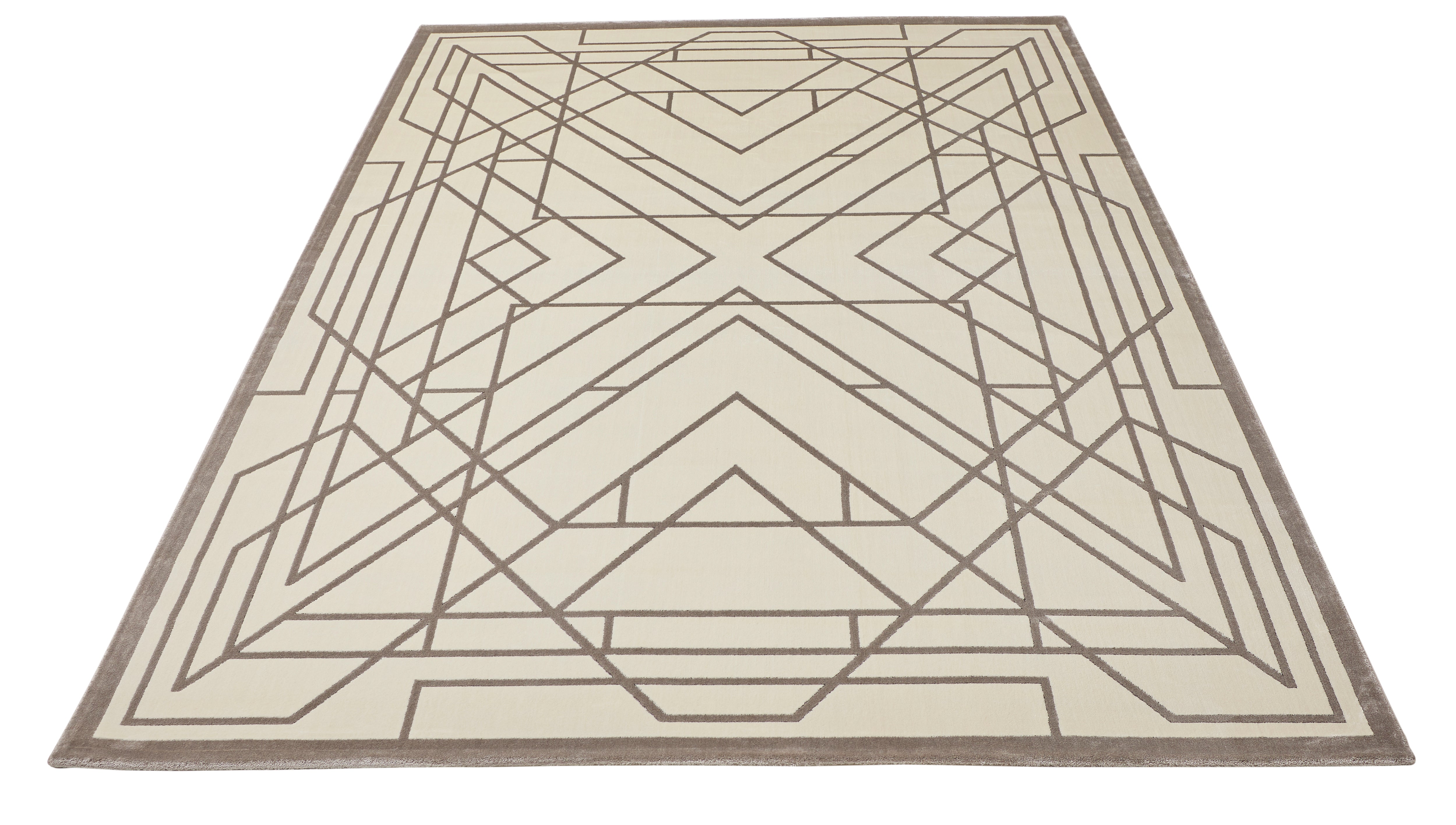 Concept Looms Lugano LUG07 Ivory/Grey Large Rectangle Rug